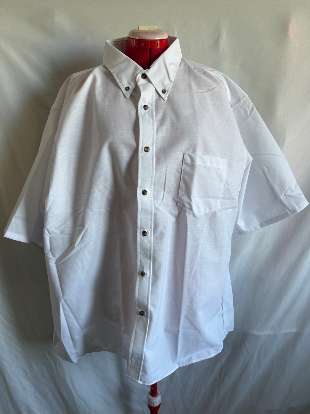 Men's Short-Sleeve Button-Down Shirt — White